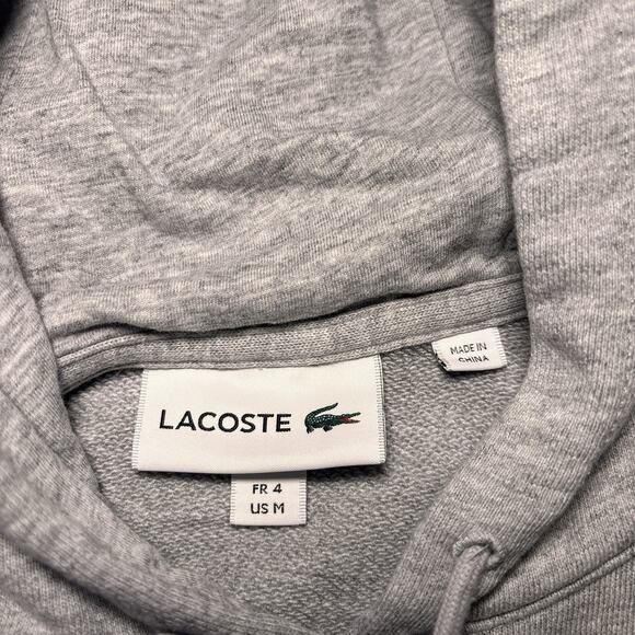 Lacoste Men’s Gray Pullover Hoodie Medium - Picture 4 of 5